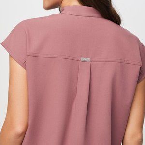 FIGS Rafaela Oversized Scrub Top (Mauve small)